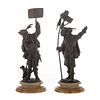Pair Of Continental Bronze Miniature Figures