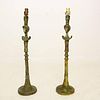 Pair of Tete de Femme Table Lamps after Giacometti