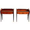 Mid Century Modern  Pair of Rosewood Nightstands Bed Side Tables Made in Italy