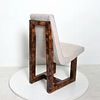 Set of 8 Mid Century Mexican Modernist Sculptural Burlwood Dining Chairs