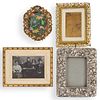 (4 pc) Antique Mixed Metal Picture Frames