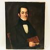 American School, 19th Century       Portrait of a Man with a Book