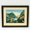 Framed Currier & Ives Lithograph of the Hudson River