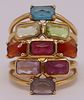 JEWELRY. Ippolita 18kt Gold and Colored Gem Ring.