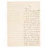 Calleja del Rey, Félix Ma. Letter Adressed to Sor. Director de Alcabalas. Sobre dividir las 10 provincias en 2 comandancias. México 1813