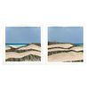 ENRIQUE CATTANEO, Dunas II, Signed, Serigraphs 6 / 100 and 5 / 100, 18 x 18" (46 x 46 cm each), Pieces: 2