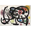 JOAN MIRÓ,De la carpeta Derrière le Miroir - Joan Miró:Céramique Murale Pour Harvard,1961, Signed and dated 64, Screenprint, 14.5 x 21.6 (37 x 55 cm)