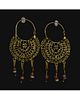BYZANTINE GOLD EARRINGS WITH CROSSES AND BEADS
