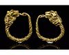 GREEK GOLD EARRINGS WITH LIONS