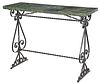 Wrought Iron Marble Top Pier Table
