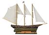 Large Paint Decorated Clipper Ship Model