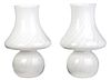 Pair Modern Italian Murano Glass Table Lamps