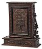 Black Forest Carved Wood Wall Cabinet