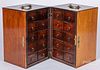 English mahogany apothecary cabinet