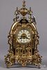 French gilt metal mantel clock