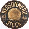 Painted tin Bessonneau Stock trade sign.