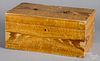 New England painted basswood box, 19th c.