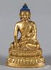 Chinese gilt bronze Buddha.