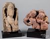 Two Southeast Asian carved stone steles.