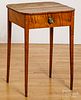 Federal tiger maple one-drawer stand, early 19th