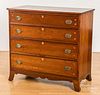 Federal inlaid cherry chest of drawers, ca. 1805.