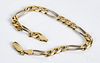 18K gold chain link bracelet, 13.7 dwt.