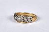 14K gold and diamond ring, size 6 1/2