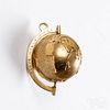 14K gold globe pendant