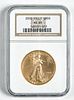 Liberty eagle 1 ozt. fine gold coin, NGC MS 69.