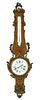 Antique French Barometer Wall Clock