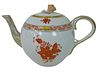 Herend Chinese Bouquet Rust Porcelain Teapot