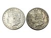 1881-O and 1889 Morgan Silver Dollar Coin Lot