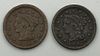 Lot of Two Large Cents 1847 and 1848 Coins