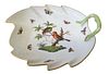 Herend Rothschild Bird Porcelain Leaf Tray