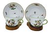 Pair of Herend Rothschild Porcelain Cups & Saucers