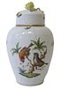 Herend Rothschild Bird Porcelain Lidded Vase