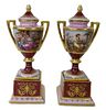 Pair of Royal Vienna Style Gold Gilt Vases
