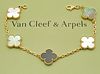 VAN CLEEF & ARPELS 18K ALHAMBRA STONE BRACELET