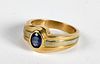 14K gold and sapphire ring