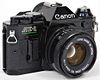 Canon AE-1 Black Body Camera, Canon 50mm f/1.8