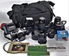 Canon AE-1 Camera with Bag and Accessories