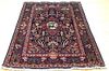 Semi-Antique Fine Kurk Kashan, Pictorial Carpet,