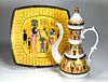 Fathi Mahmoud Egyptian Style Teapot and Cake Plate