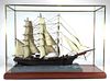 Carved and Polychromed Wood Ships Model