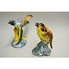 STANGL POTTERY BIRDS BLUE HEADED VIREO AND CHAT BIRD