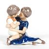 BING AND GRONDAHL FIGURINE, BROTHER AND SISTER PLAYING