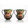 2 ROYAL DOULTON LOVING CUPS, POTTERY IN THE PAST D6696