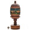 HAND PAINTED WOOD APOTHECARY JAR