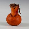 NATIVE AMERICAN POTTERY STYLE DECORATIVE GOURD, SIGNED