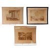 3PC PHOTOGRAPHIC PRINT, THE FUNERAL OF VICTOR HUGO